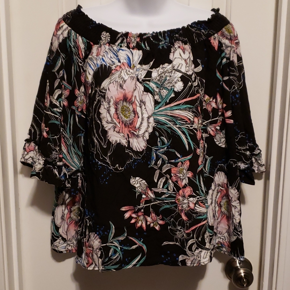 Floral off the shoulder top